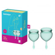 Менструальные чаши SATISFYER FEEL GOOD MENSTRUAL CUP 2 чаши зеленые