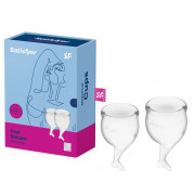 Менструальные чаши SATISFYER FEEL SECURE MENSTRUAL CUP белые 2 штуки в комплекте