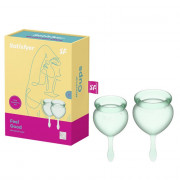 Менструальные чаши SATISFYER FEEL GOOD MENSTRUAL CUP 2 чаши светло-зеленые