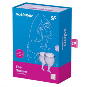 Менструальные чаши SATISFYER FEEL SECURE MENSTRUAL CUP фиолетовые 2 штуки в комплекте